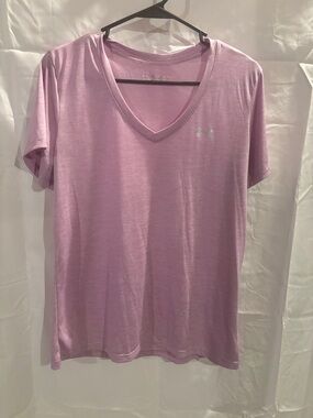 Under Armour Light Purple V-Neck Performance Tee